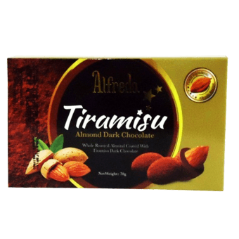 ALFREDO BOX   70g TIRAMISU ALMOND DARK