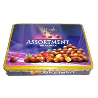 ALFREDO TIN  180g ASSORTMENT CHOCO (PJG)