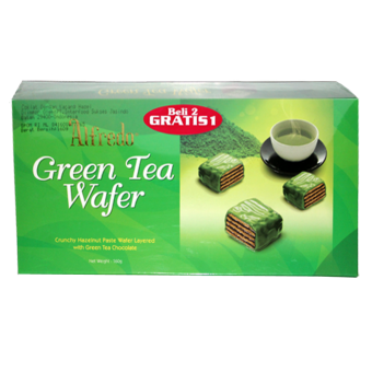 ALFREDO CUBIC WAFER  BOX  160g GREEN TEA CHOCO