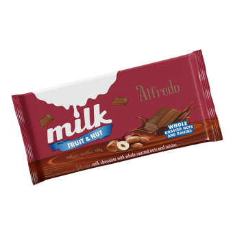 ALFREDO BAR  165g MILK FRUIT & NUT