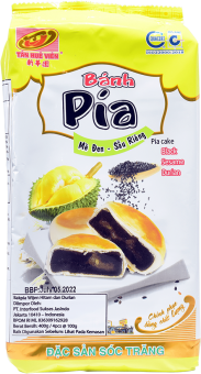 TAN HUE VIEN PIA CAKE BLACK SESAME DURIAN
